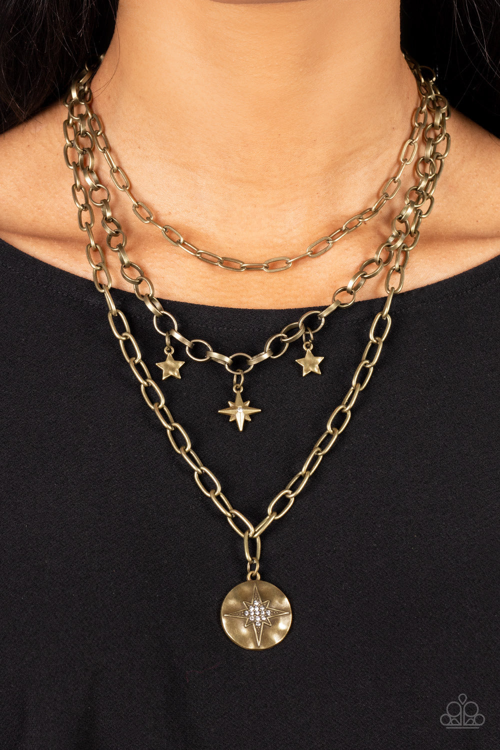 Paparazzi Under the Northern Lights - Brass Necklace - Pusher P
