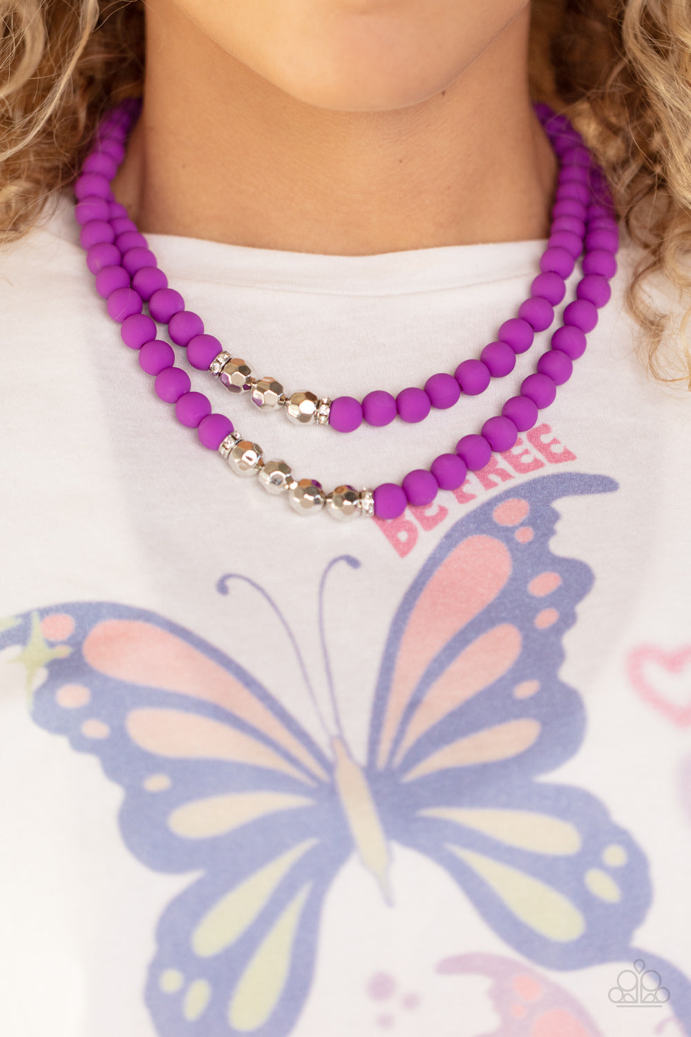 2 Piece Set: Summer Splash - Purple Necklace & Dip and Dive - Purple Bracelet