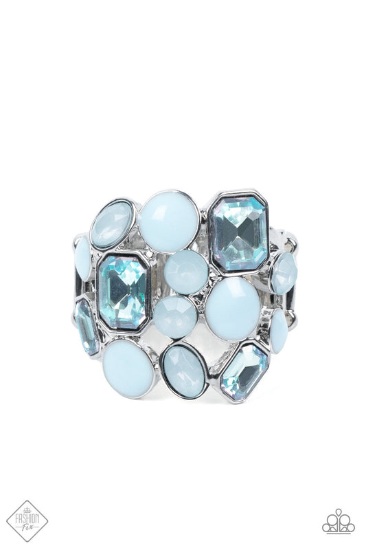 Paparazzi Multichromatic Meditation - Blue Ring - Fashion Fix - Pusher P