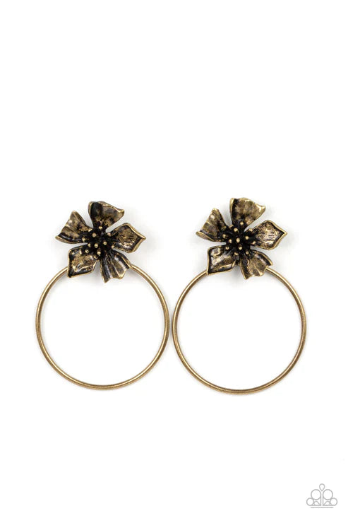 Buttercup Bliss - Brass Earrings