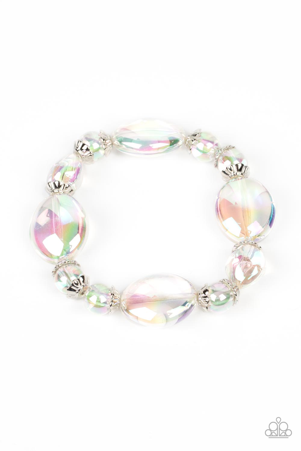 Paparazzi 2pc Set - Prismatic Magic - Multi Necklace and Iridescent Illusions - Multi Bracelet - Pusher P