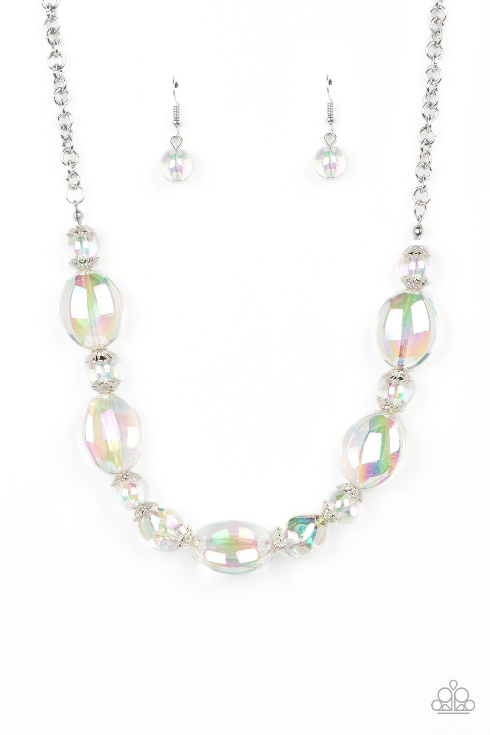 Paparazzi 2pc Set - Prismatic Magic - Multi Necklace and Iridescent Illusions - Multi Bracelet - Pusher P