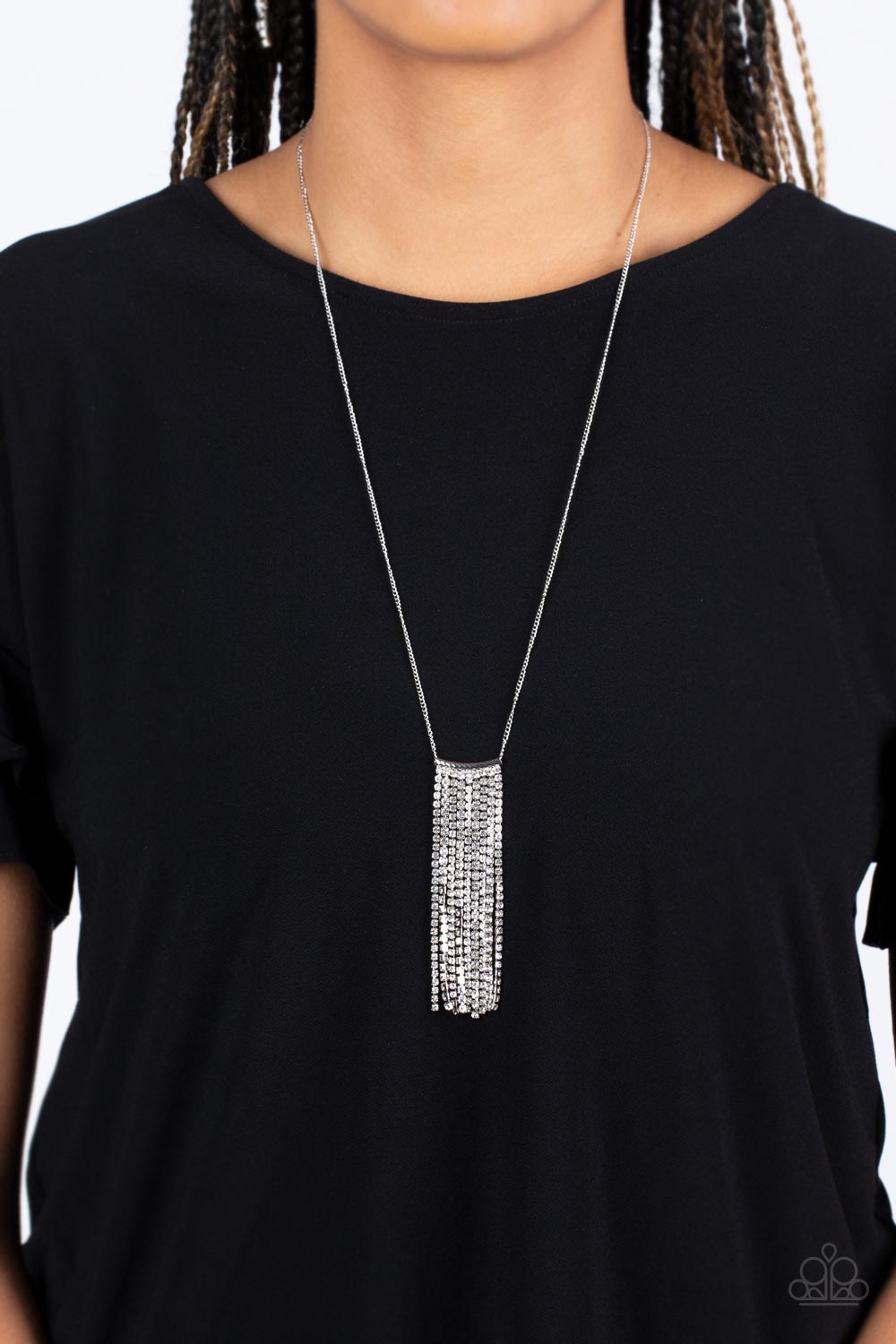Paparazzi Stellar Crescendo - White Necklace - Paparazzi Accessories Jewelry
