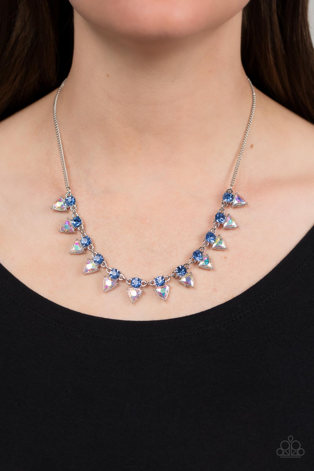 Paparazzi Razor-Sharp Refinement - Blue Necklace - Pusher P