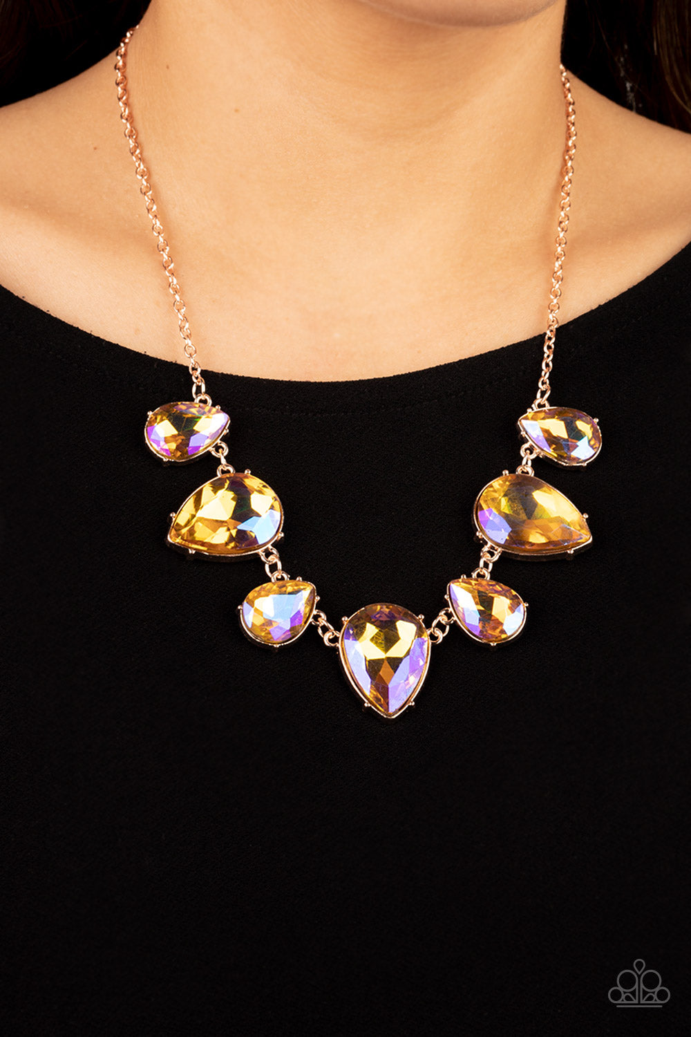 Paparazzi Otherworldly Opulence - Gold Multi Necklace - Pusher P