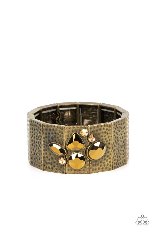 Paparazzi Flickering Fortune - Brass Bracelet - Pusher P