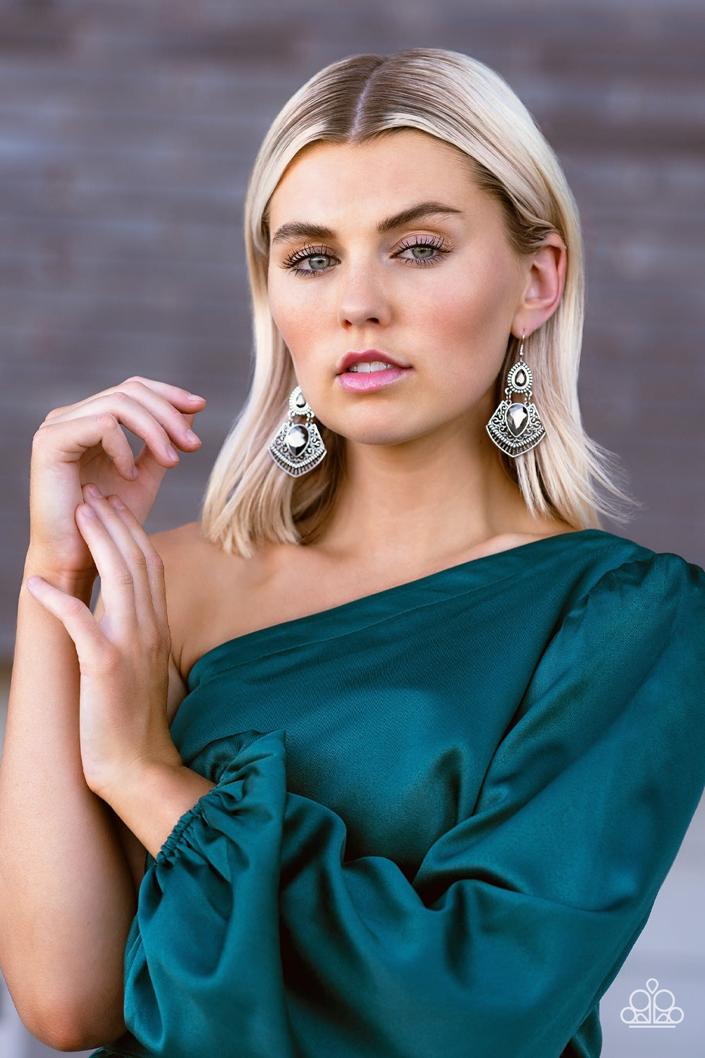 Paparazzi Royal Remix - Silver Earrings - Pusher P