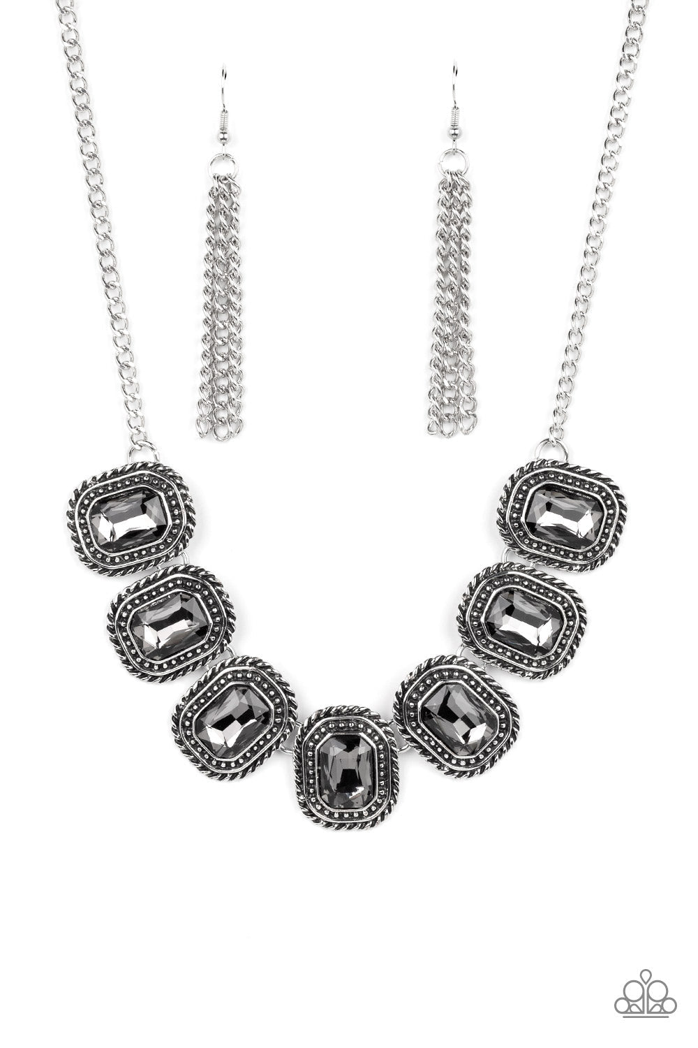 Paparazzi Iced Iron - Silver Necklace - Pusher P