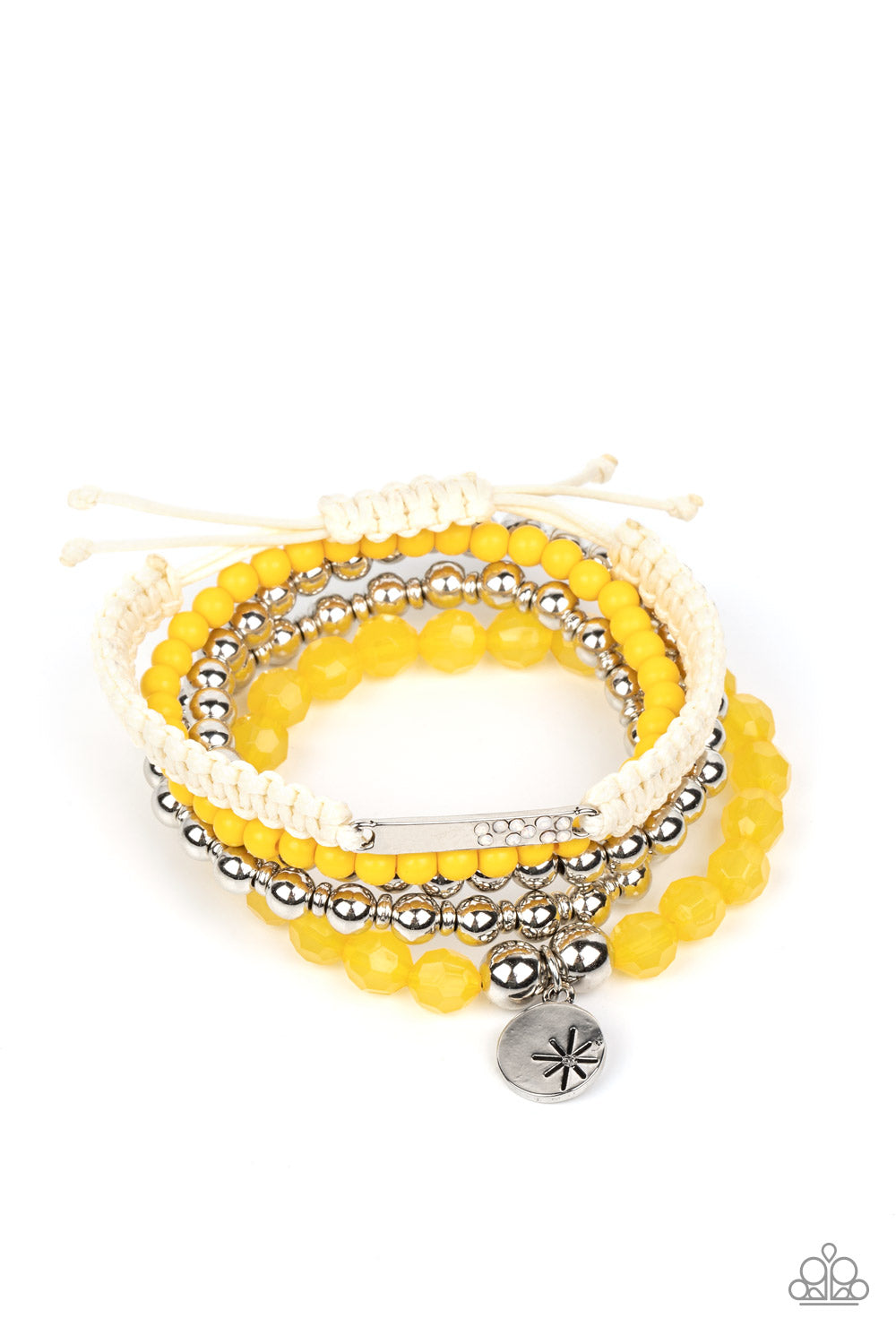 Paparazzi Offshore Outing - Yellow Bracelet - Pusher P