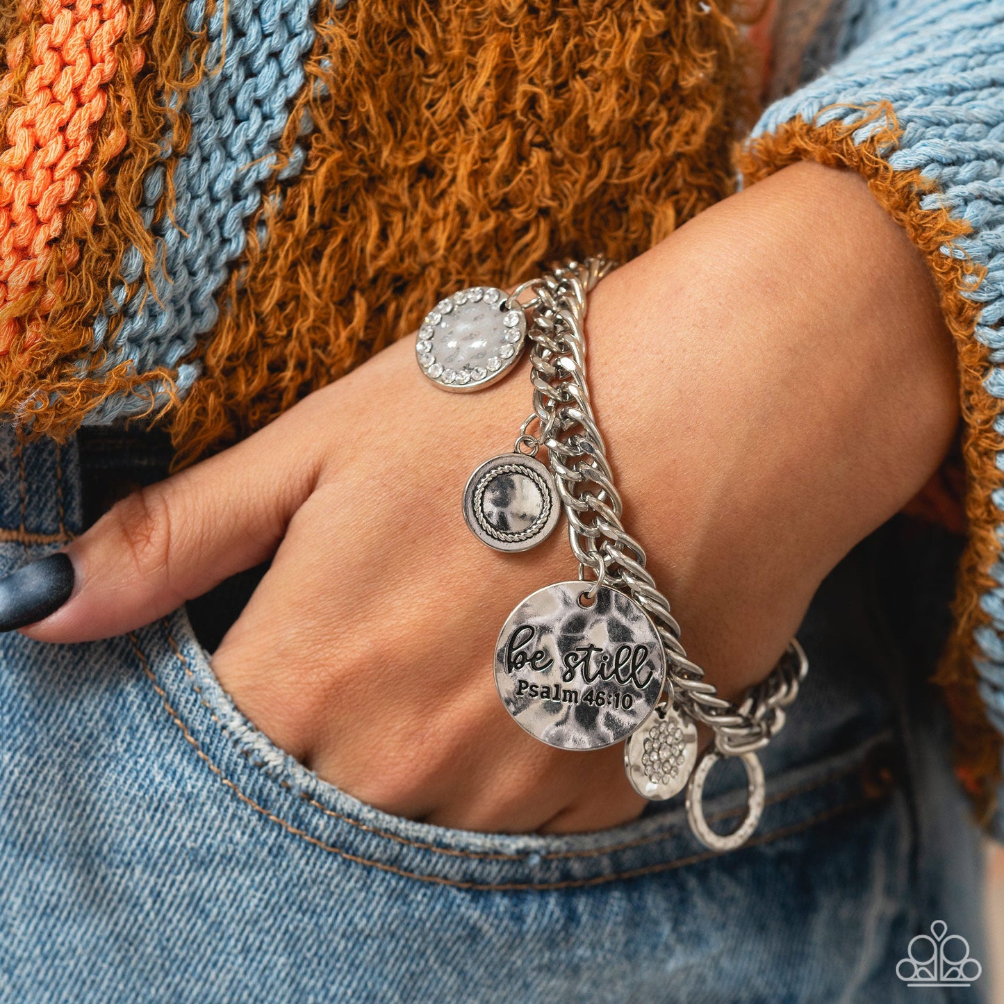 GLITTER and Grace - White Bracelet | Paparazzi Accessories