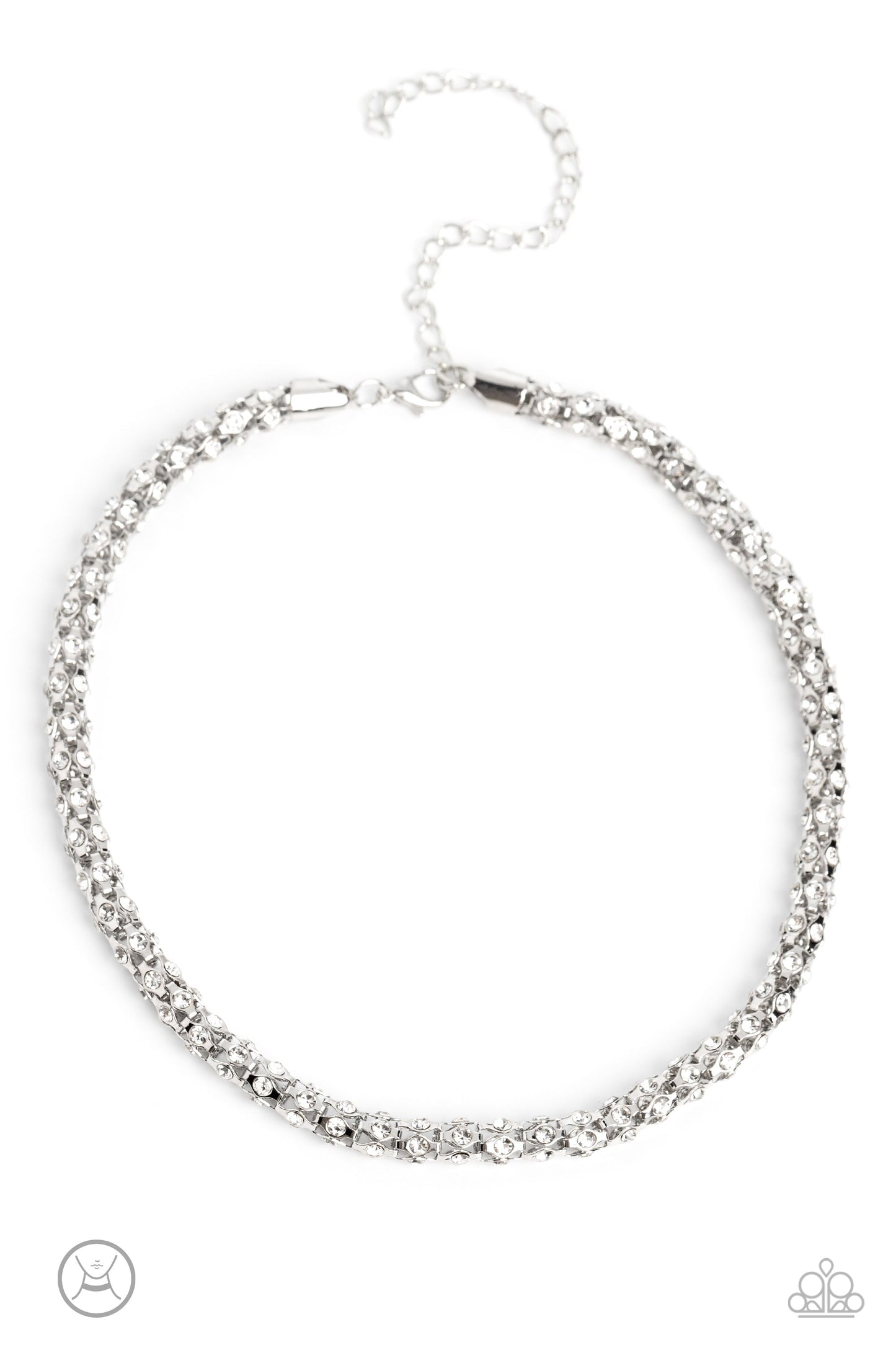 Statement Necklaces - Paparazzi Eternal Effulgence - White Necklace Paparazzi jewelry image