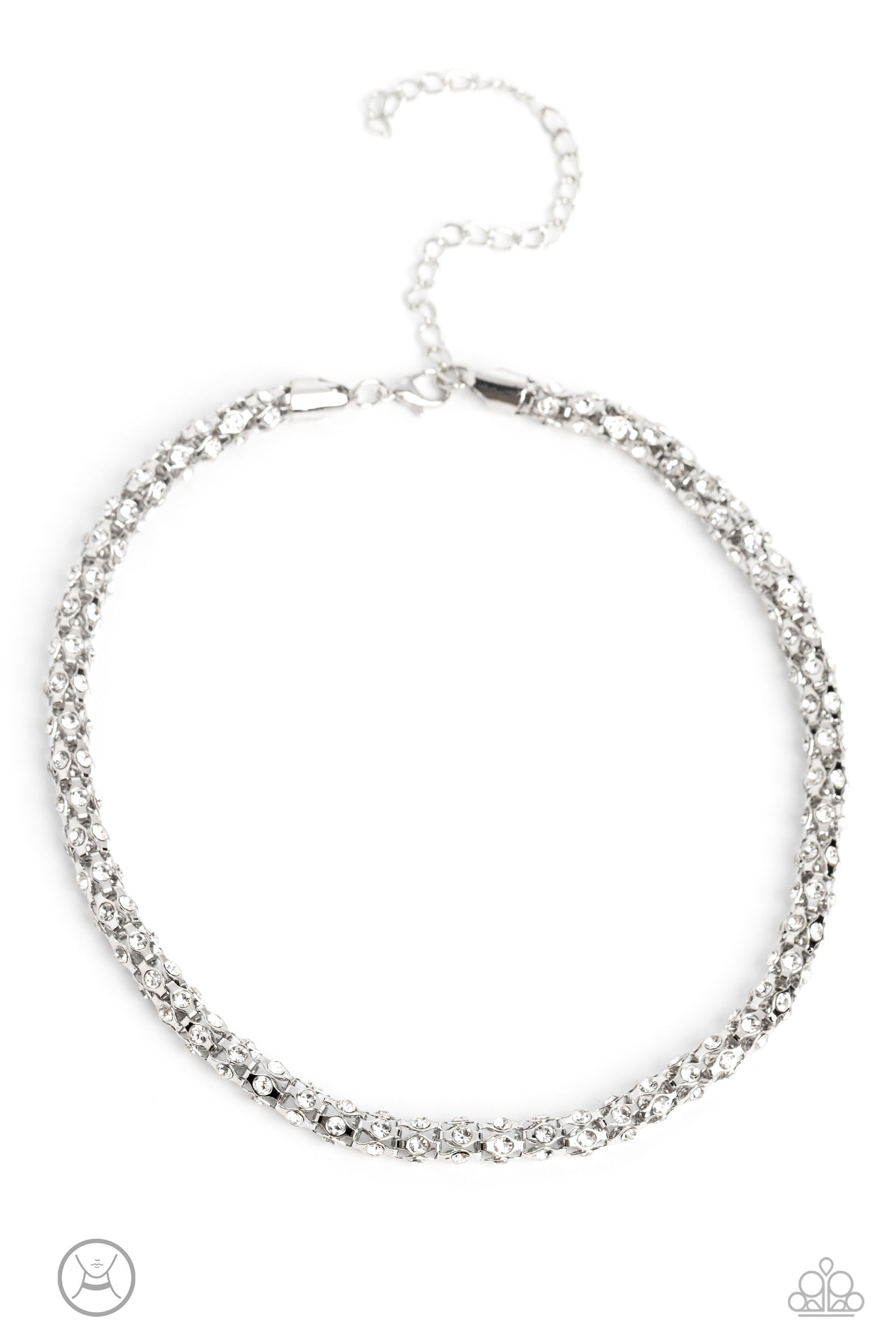 Statement Necklaces - Paparazzi Eternal Effulgence - White Necklace Paparazzi jewelry image