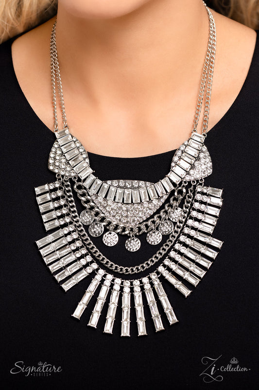 The Nedra 2023 Necklace - Silver Zi Collection | Paparazzi Accessories