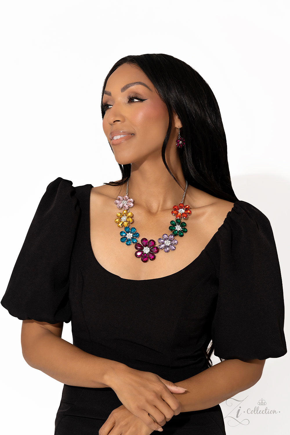 Outgoing - Multi Flower Zi Collection Necklace Set