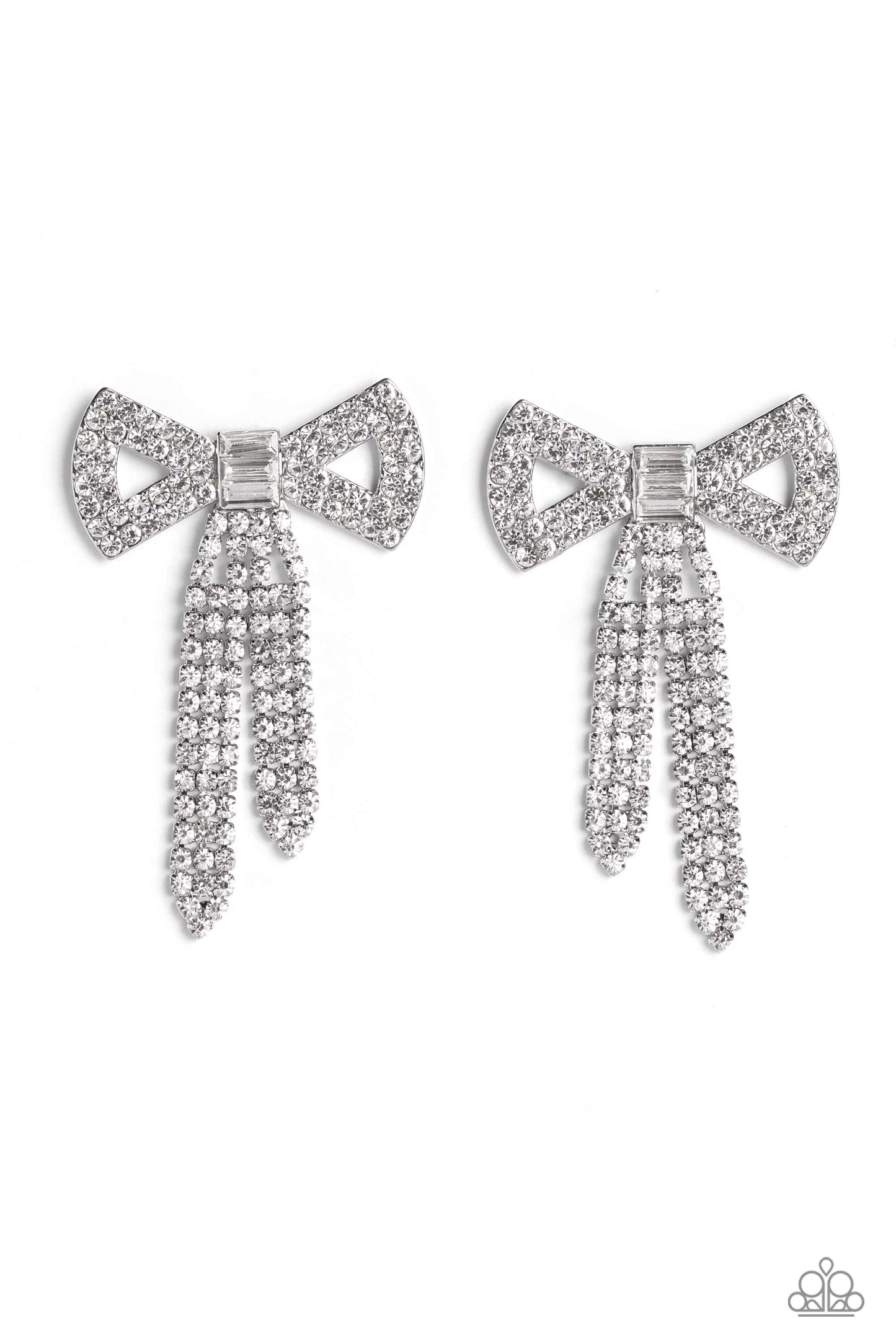 Just BOW White August 2023 Life of the Party Earrings