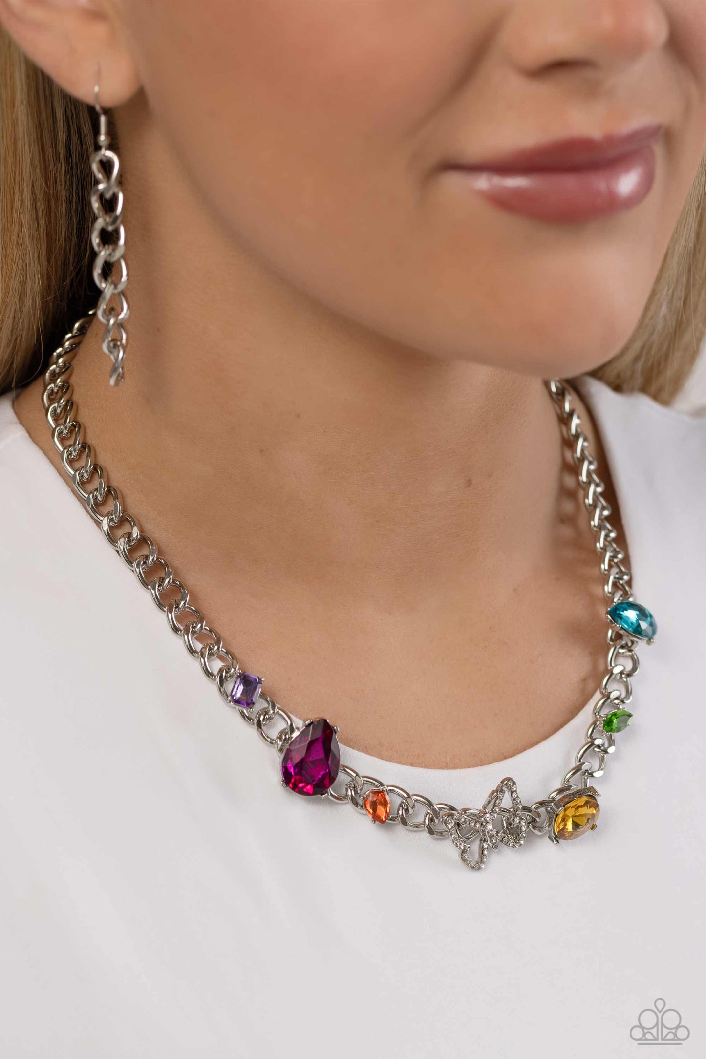 Storybook Succession - Multi Butterfly Necklace