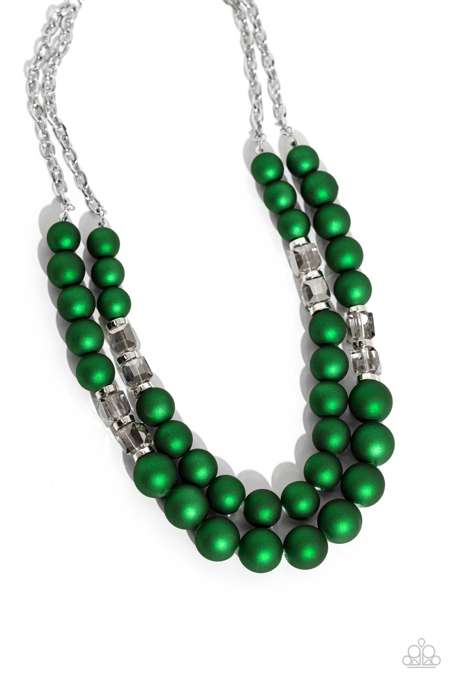 Shopaholic Season Necklace & Shopaholic Showdown Bracelet - Green 2 Piece Set