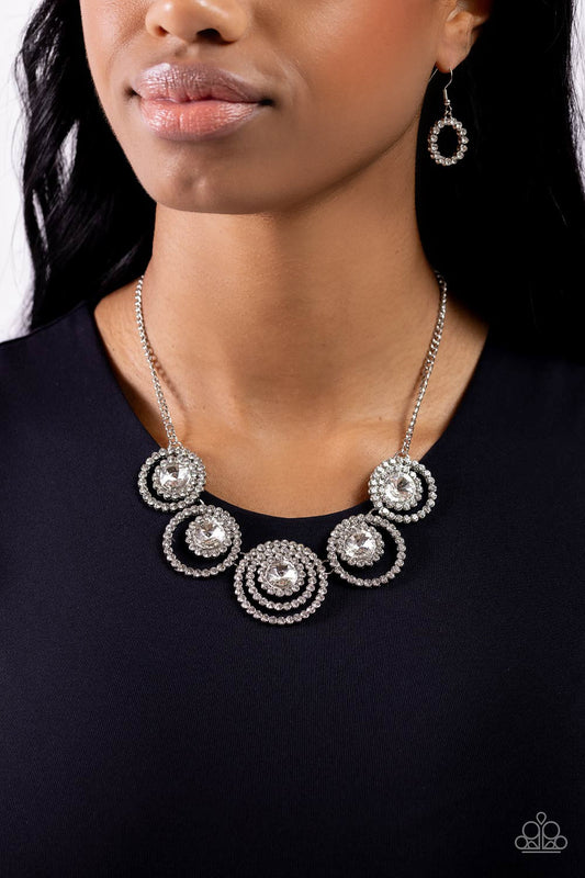 Dramatic Darling - White Necklace