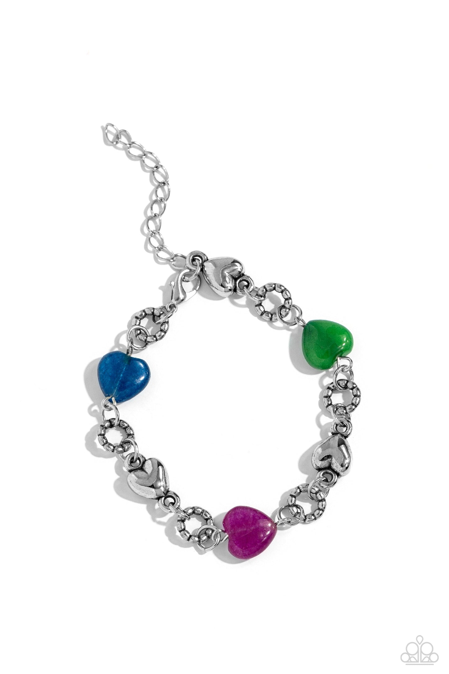 My HEARTBEAT Will Go On - Multi Necklace and I Can Feel Your Heartbeat - Multi Bracelet - 2 pc set