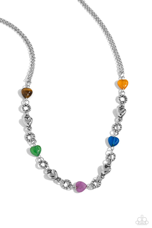 My HEARTBEAT Will Go On - Multi Necklace and I Can Feel Your Heartbeat - Multi Bracelet - 2 pc set