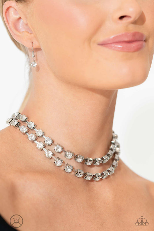 Glistening Gallery - White Necklace - Life of the Party - November 2023