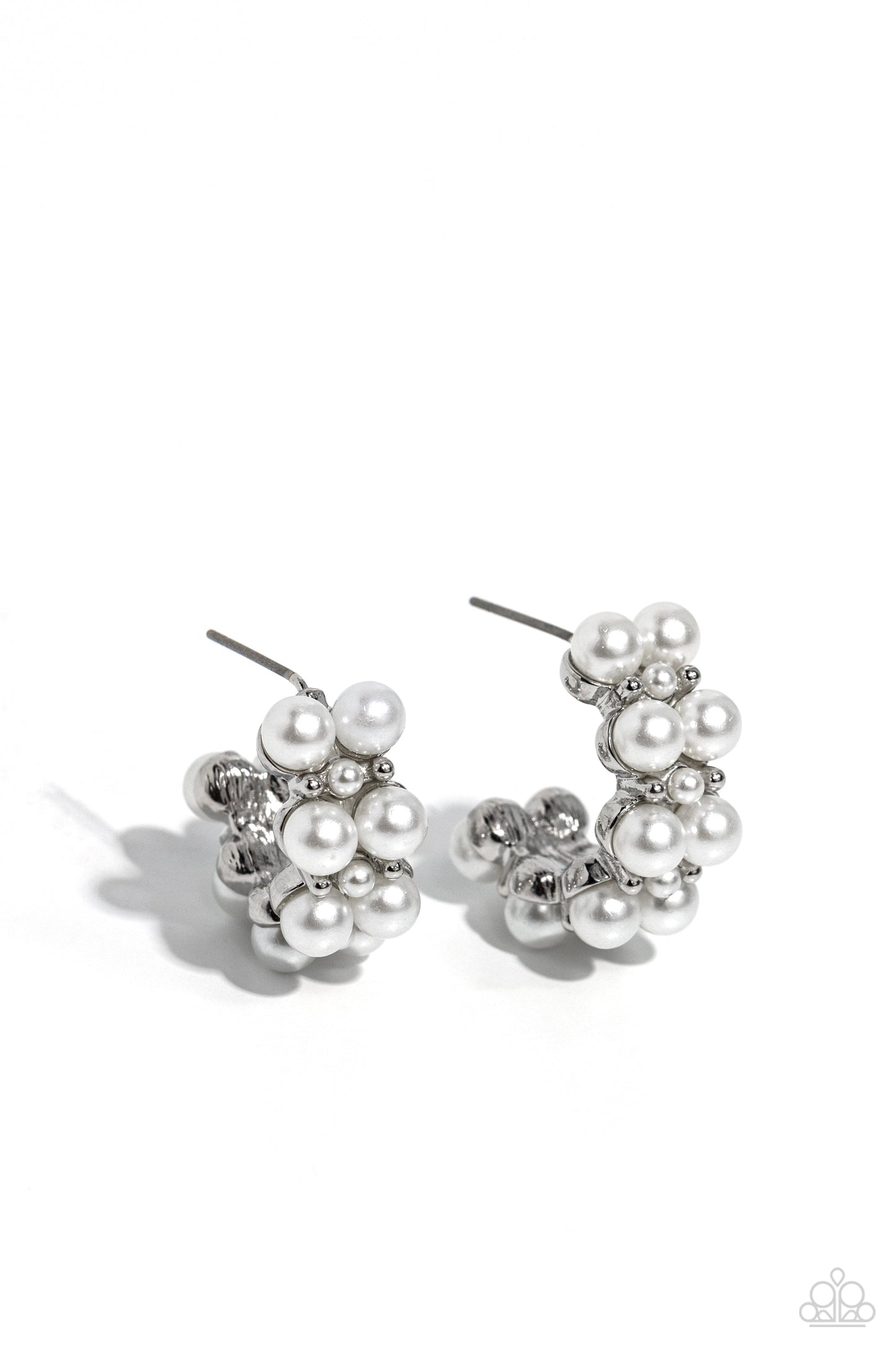 White Collar Wardrobe - White Earrings