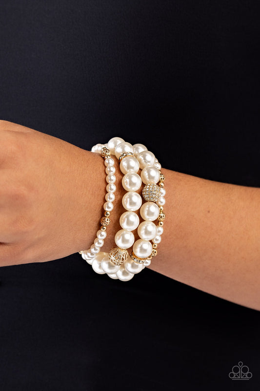 Vastly Vintage - Gold Pearl Bracelet