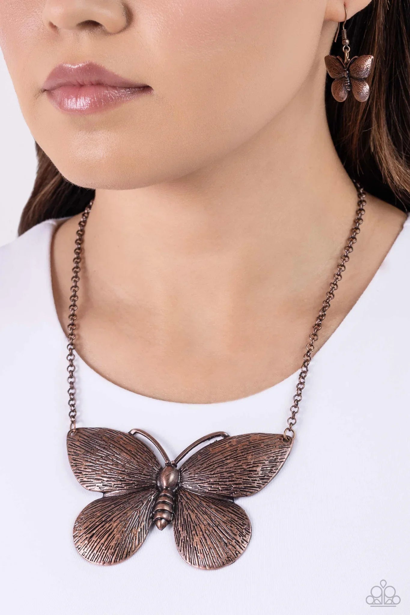 DRAWN to the Wind - Brass Necklace