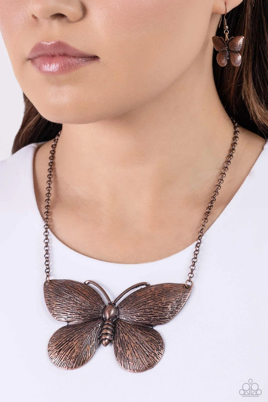 DRAWN to the Wind - Brass Necklace