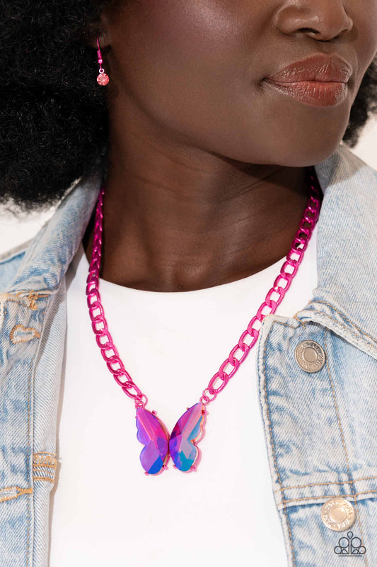 Fascinating Flyer - Pink Necklace - Life of the Party - November 2023