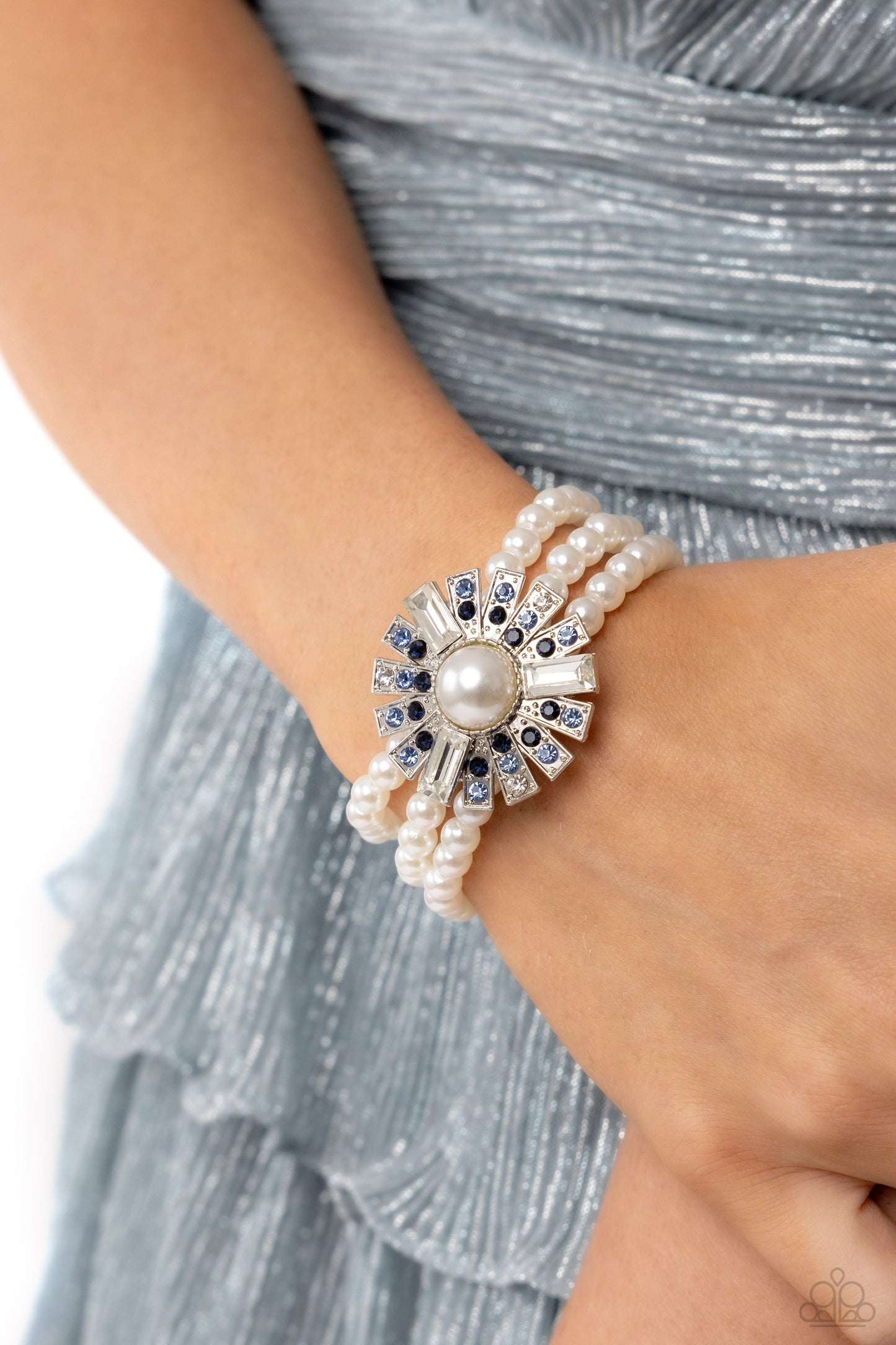 2 Piece Set -Gatsby Gallery - Blue Necklace & Gifted Gatsby Blue Bracelet