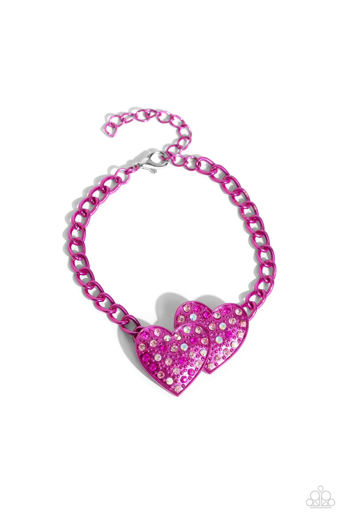 Low-Key Lovestruck - Pink Necklace and Lovestruck Lineup - Pink Bracelet Set
