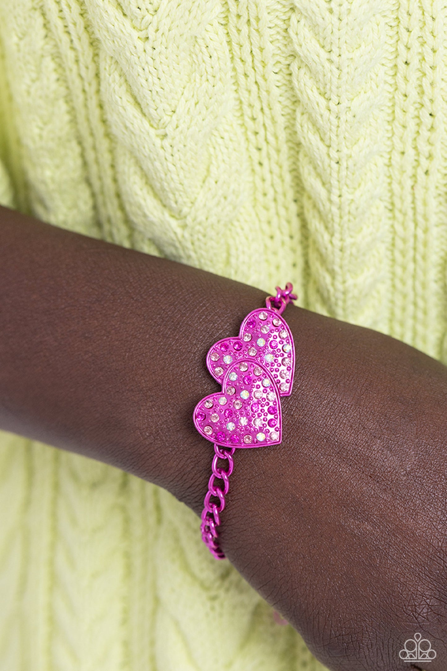 Low-Key Lovestruck - Pink Necklace and Lovestruck Lineup - Pink Bracelet Set