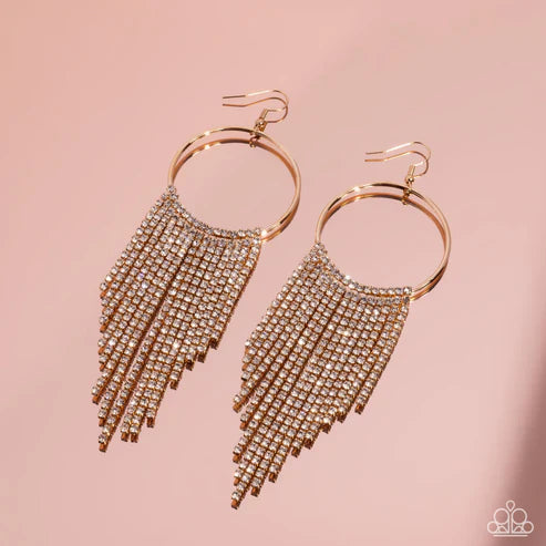 Streamlined Shimmer Gold Earrings - Life of the Party Pink Diamond Exclusive