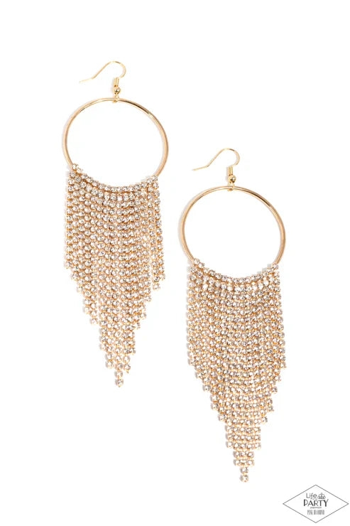 Streamlined Shimmer Gold Earrings - Life of the Party Pink Diamond Exclusive