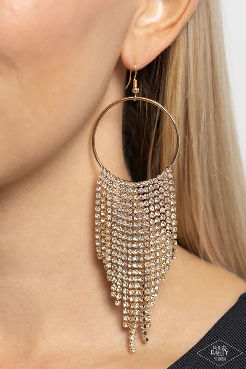Streamlined Shimmer Gold Earrings - Life of the Party Pink Diamond Exclusive