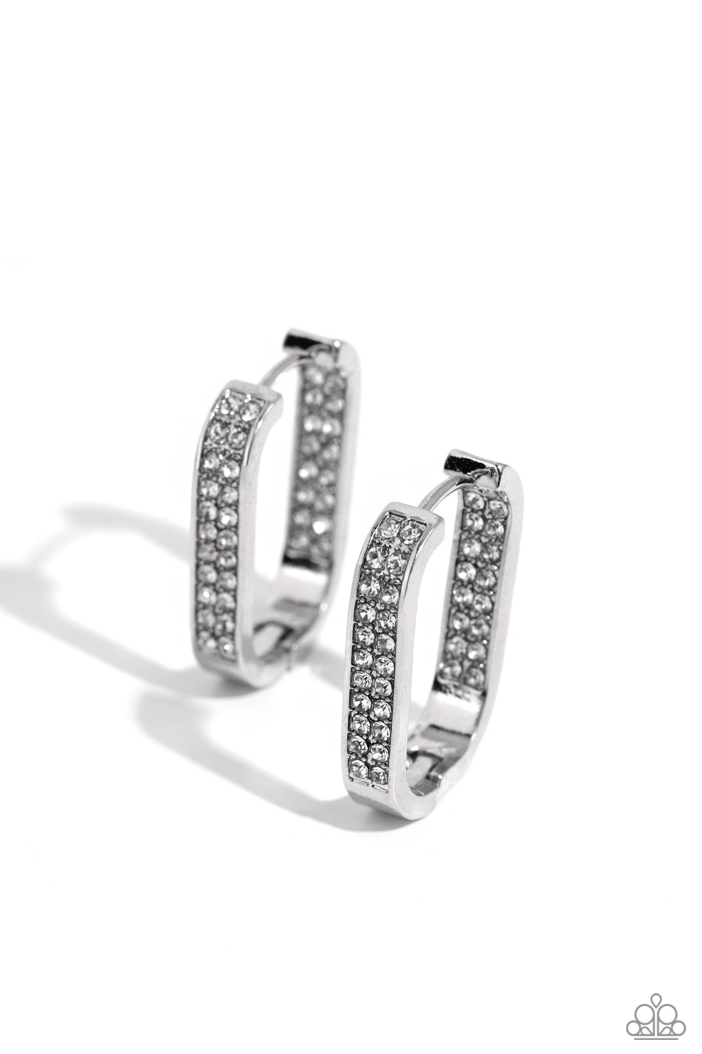 Sinuous Silhouettes - White Earrings