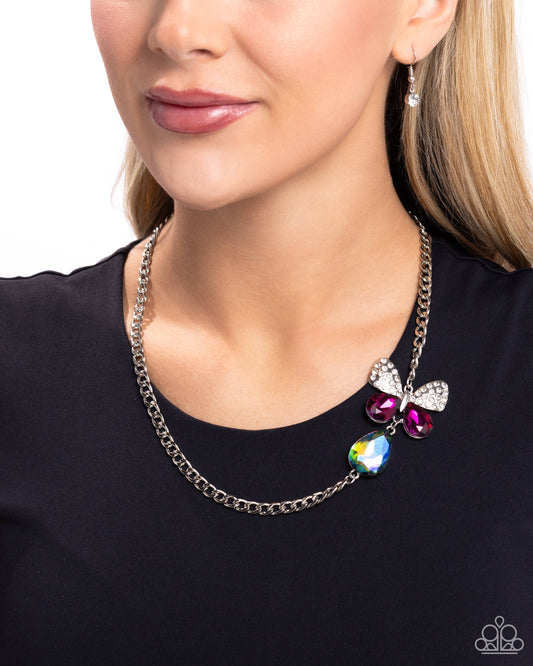 Fluttering Finesse - Multi Butterfly Necklace