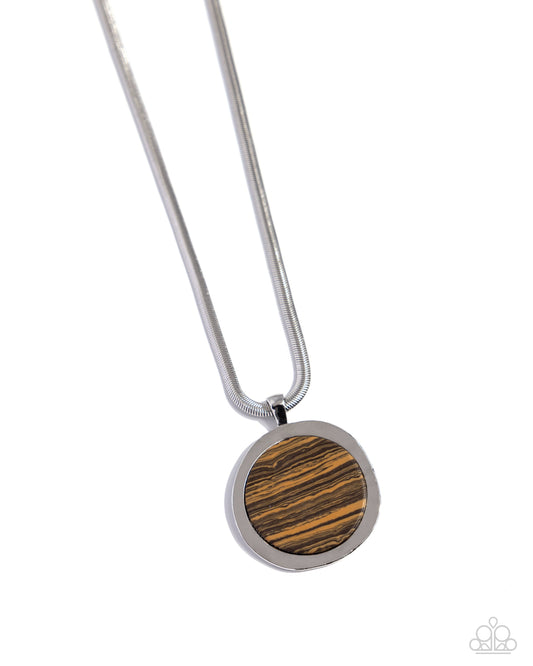 Pendant Puzzle - Brown Pendant Necklace