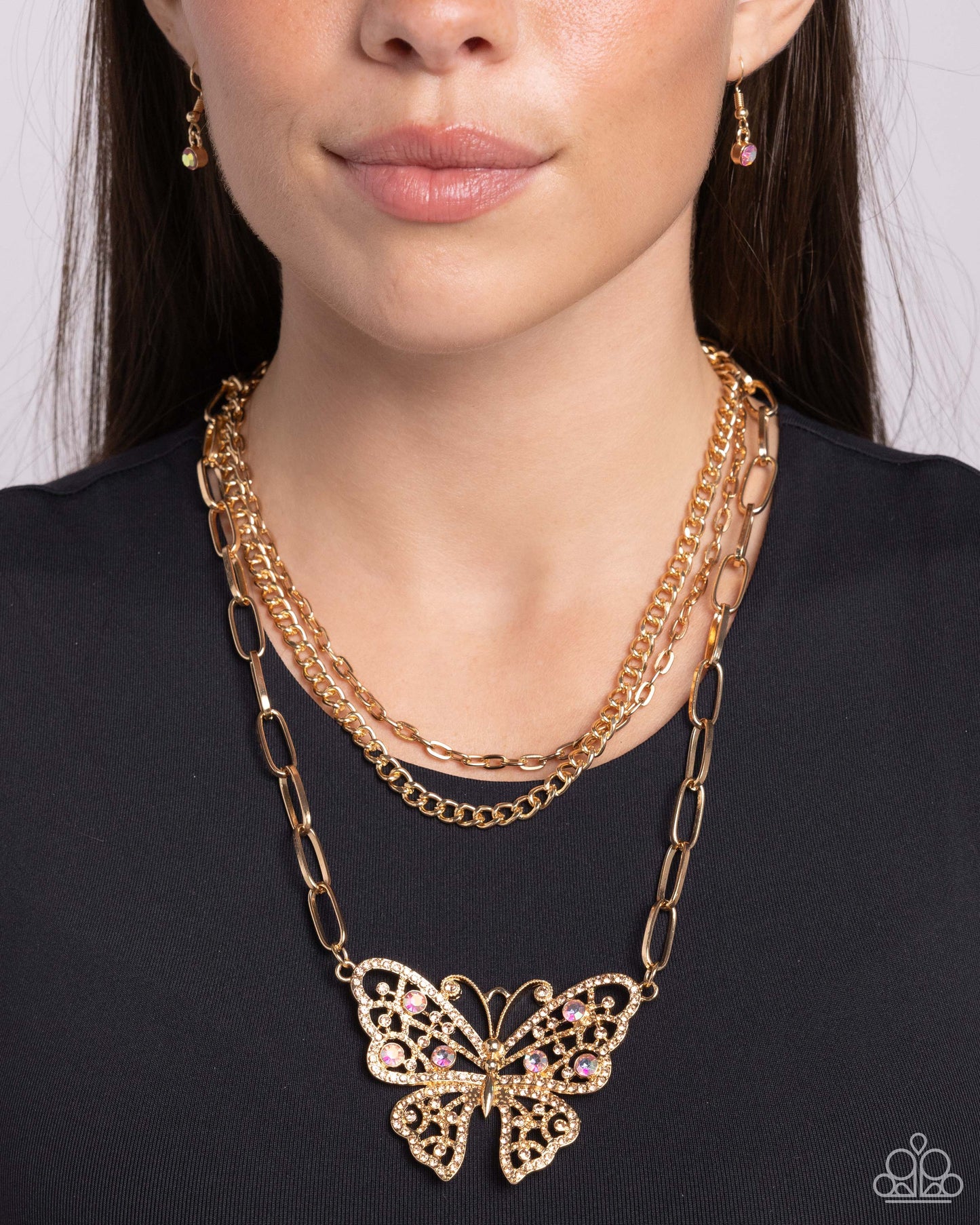 Winged Wonder - Gold Necklace