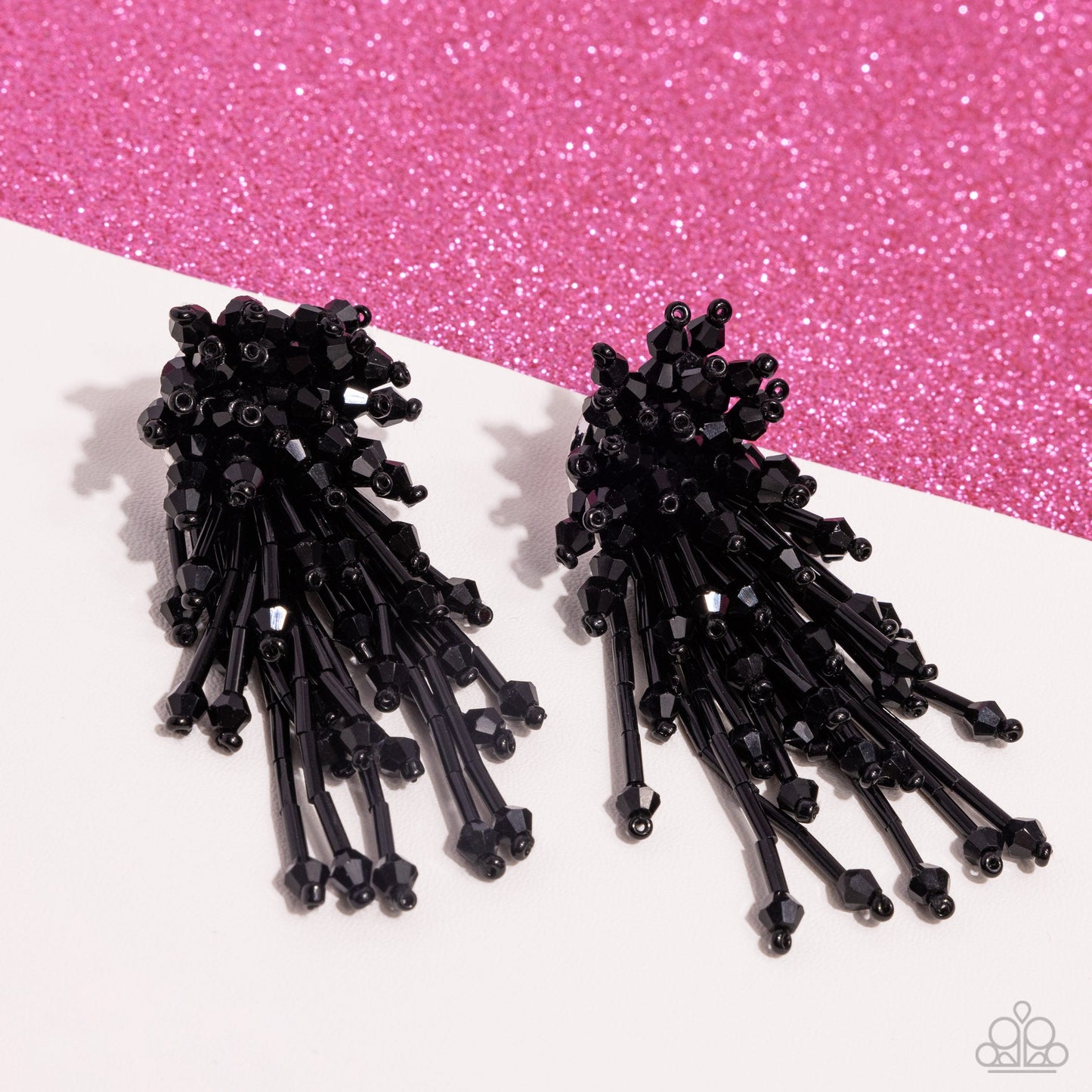 Congratulatory Charm - Black Earring - June 2024 Life of the Party