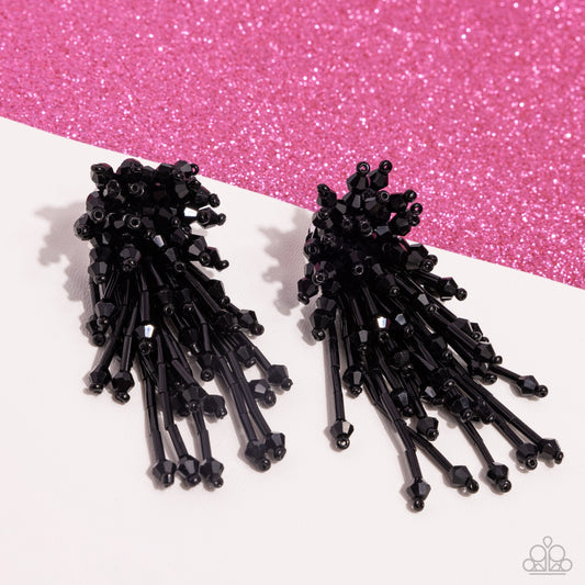 Congratulatory Charm - Black Earring - June 2024 Life of the Party