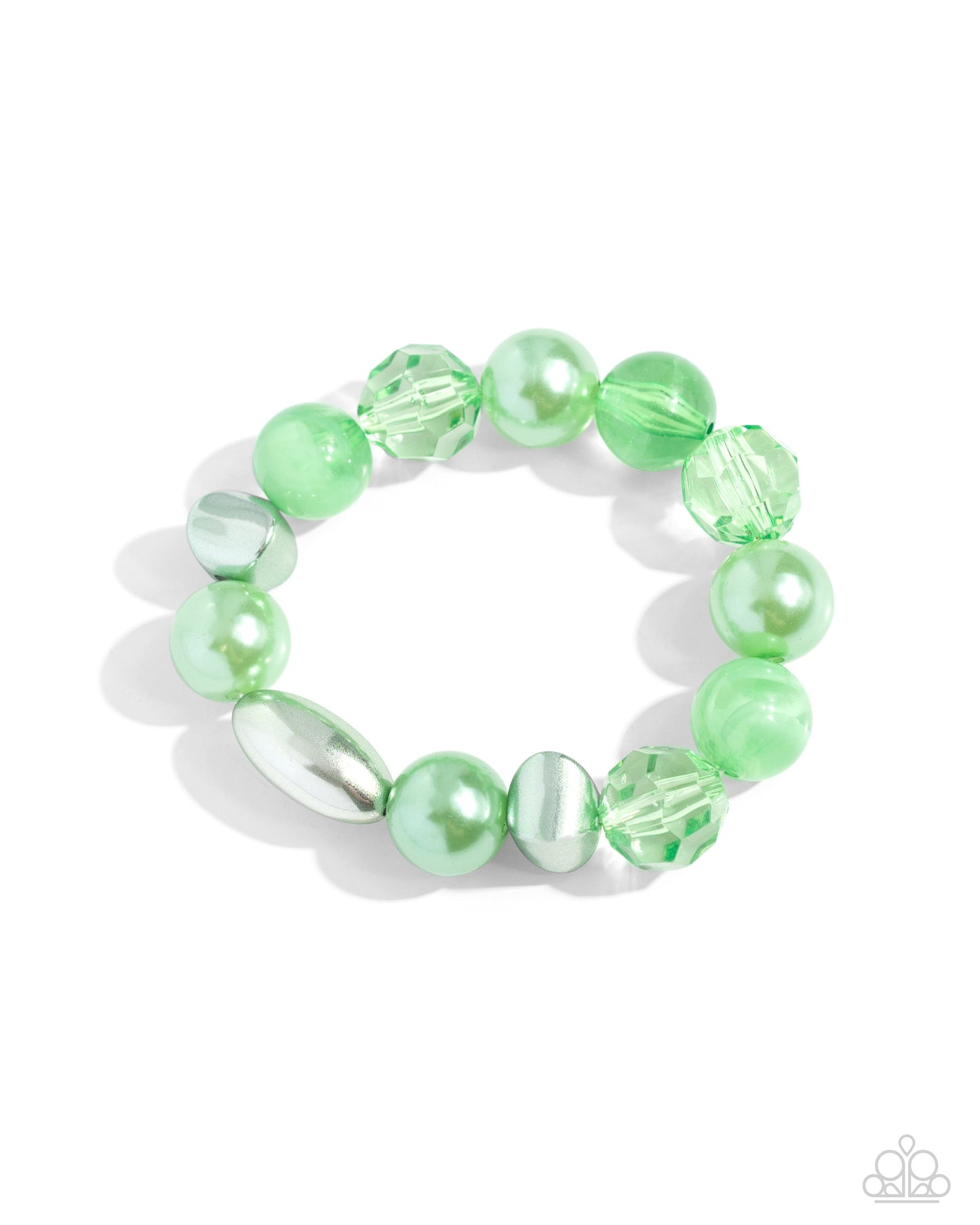 Plentiful Pearls - Green Necklace and Plentiful Pigment - Green Bracelet 2 Piece Set