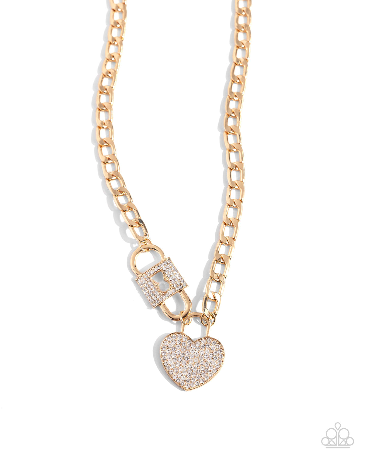 Lock Up Your Love - Gold Necklace | Paparazzi Accessories