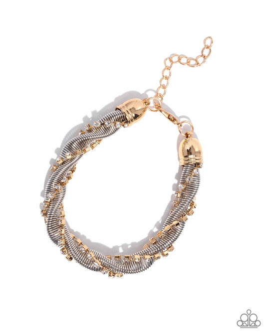 Candid Coils - Multi Necklace and Coiled Champion - Multi Bracelet Set
