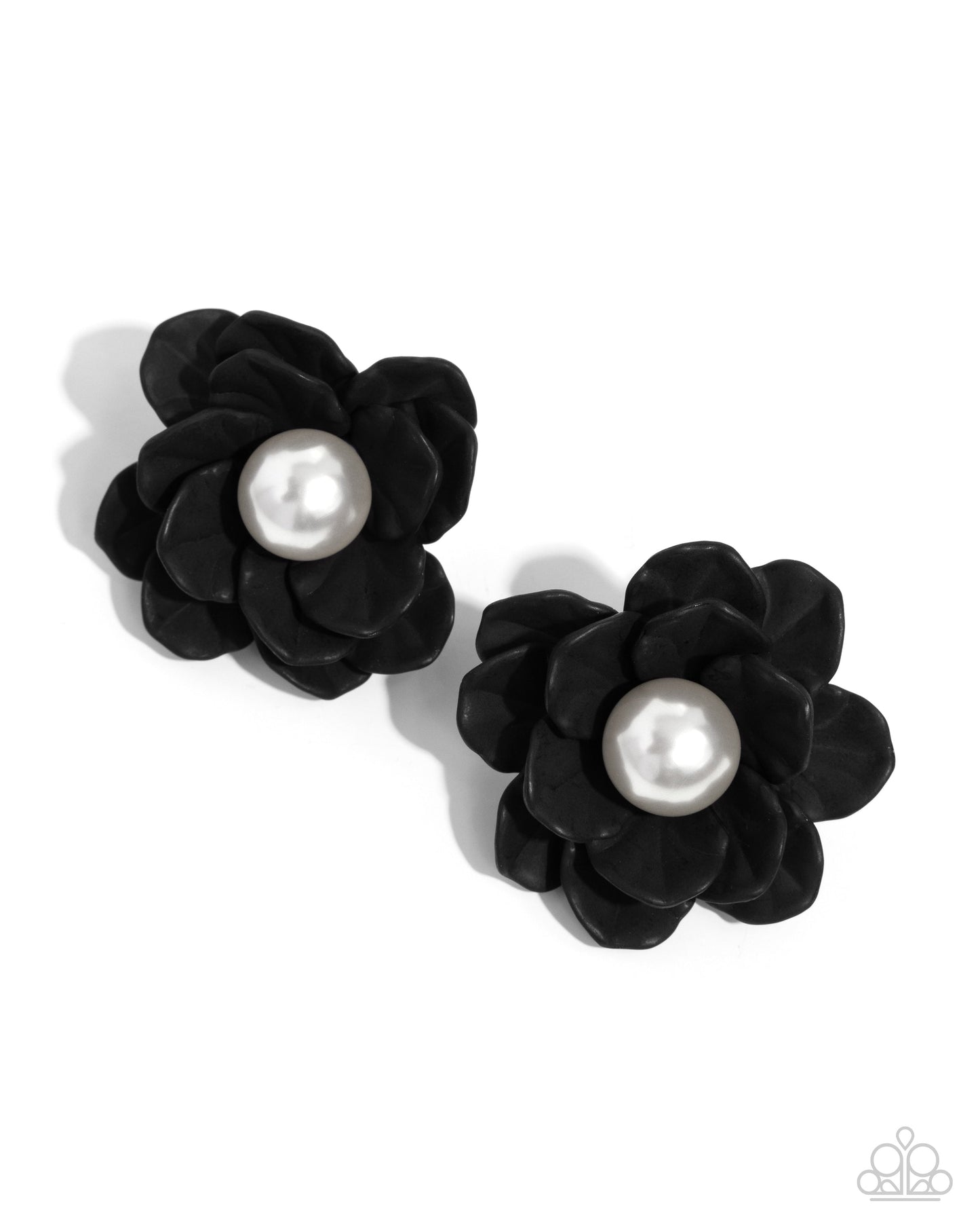 Blooming Backdrop - Black Earrings