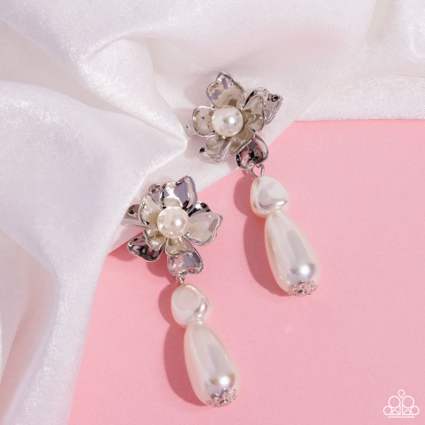Esteemed Elite - White Earrings
