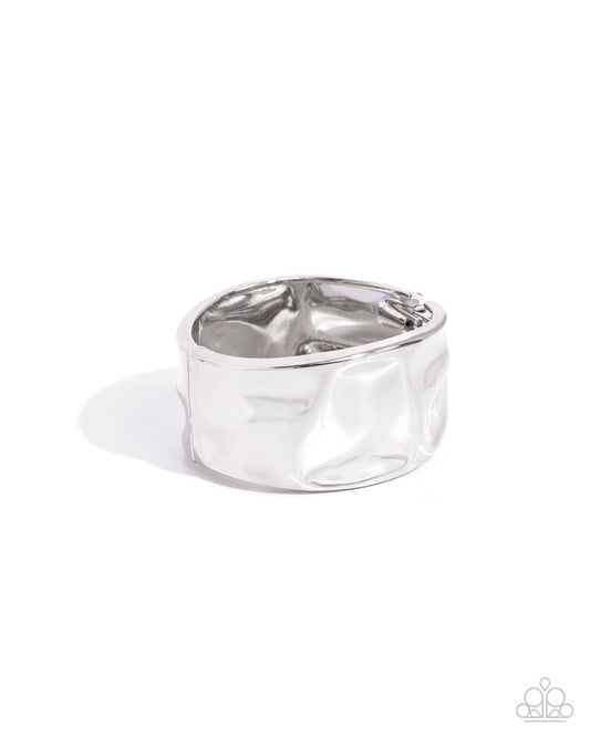 Hammered Hope - Silver Bracelet