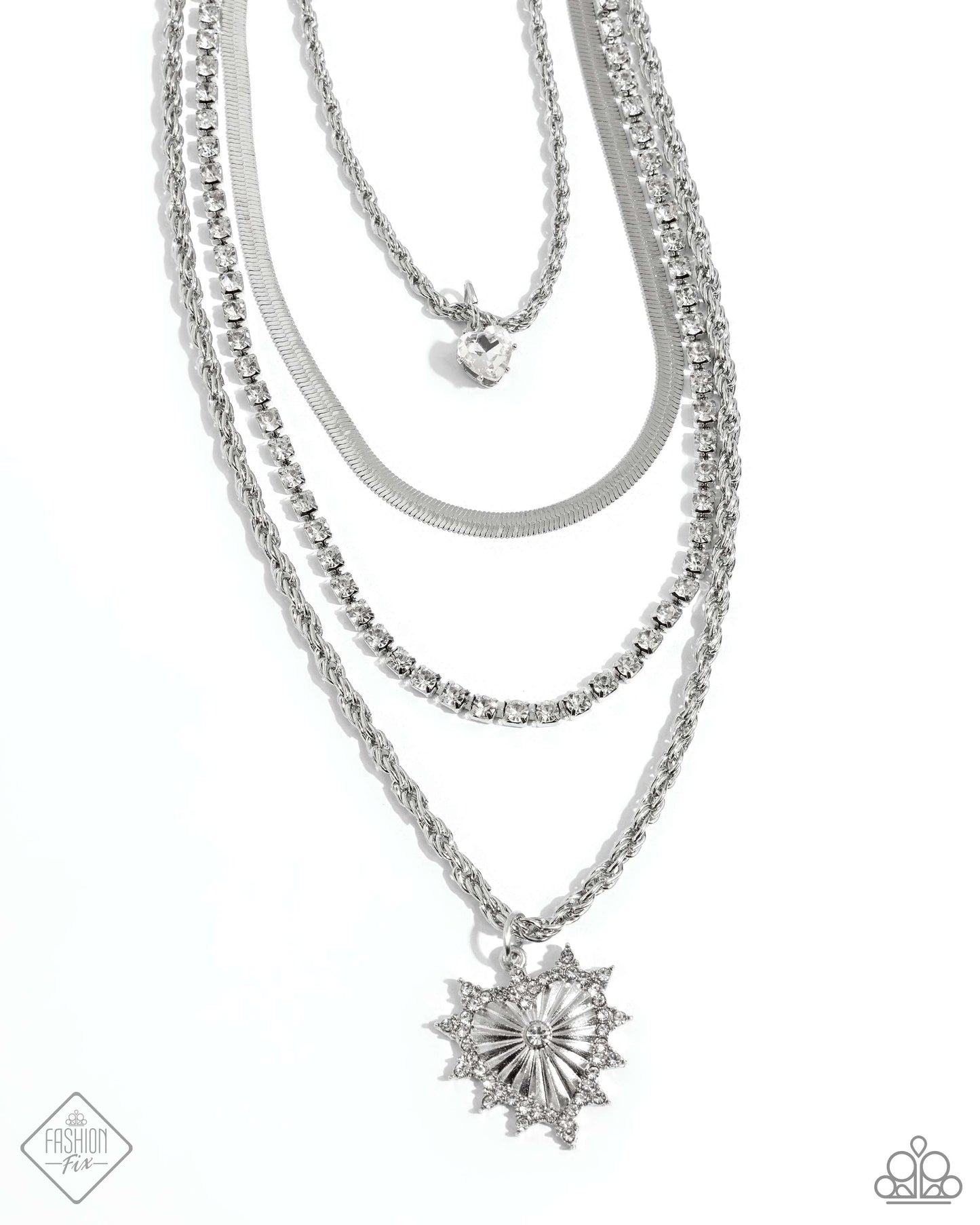 Excessive Embellishment - White Necklace | Paparazzi Accessories