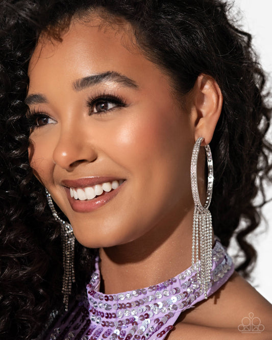Jaw-Dropping Jubilee - White Earrings